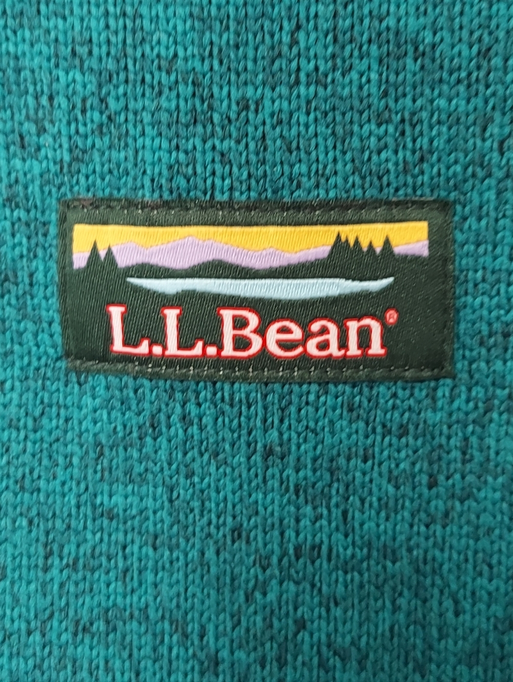 LL Bean Woman's Teal Heathered Green Full-Zip Fleece Jacket Size Medium - Picture 2 of 6